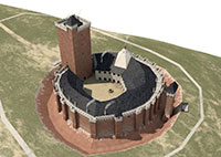 Borne 3D pour le château de Montaner
